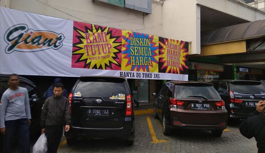 Gerai Giant yang alami penutupan.
