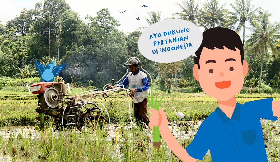 Petani padi memanfaatkan asuransi usaha tani padi.